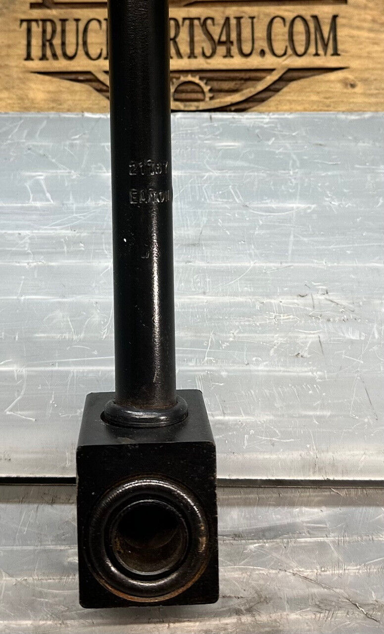 Close-up of 21767 Eaton Fuller Roadranger shift lever square base with stamping – new genuine NOS