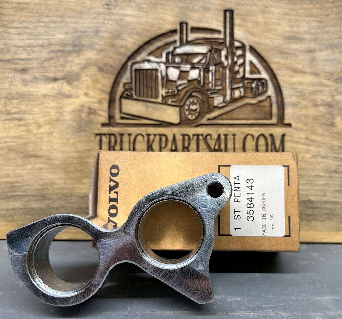 Bottom view of Volvo Penta 3584143 inlet and exhaust adapter – OEM new old stock marine part
