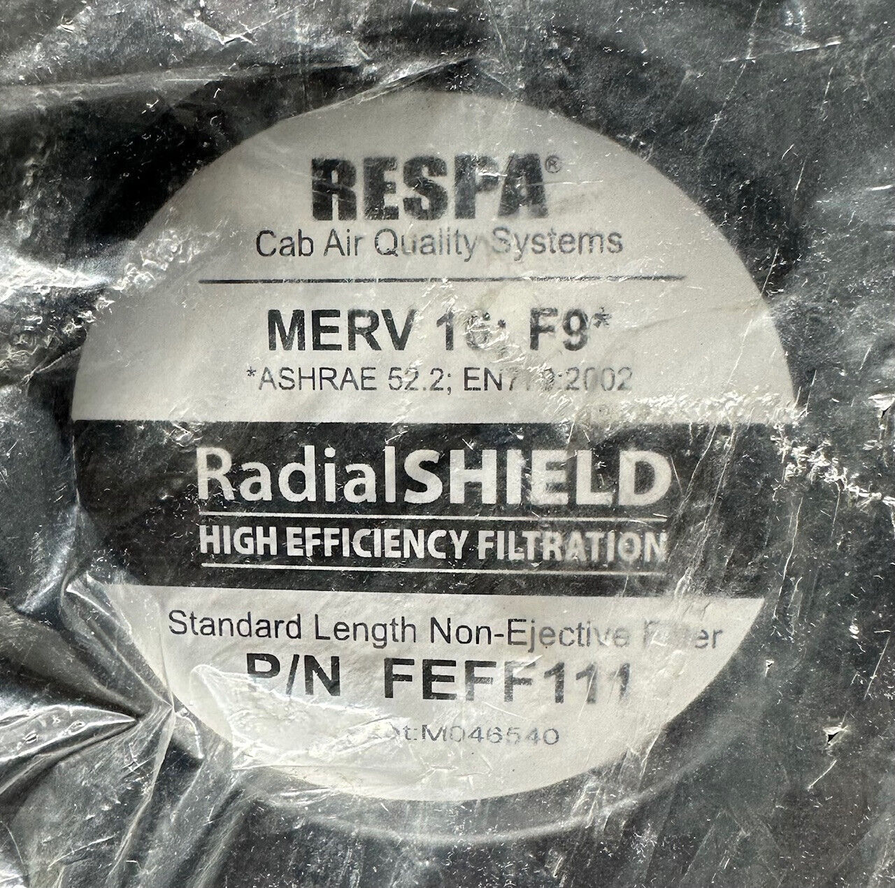 Top view of FEFF111 MERV16 F9 Sy-Klone Air Filter – RESPA-CFX compatible