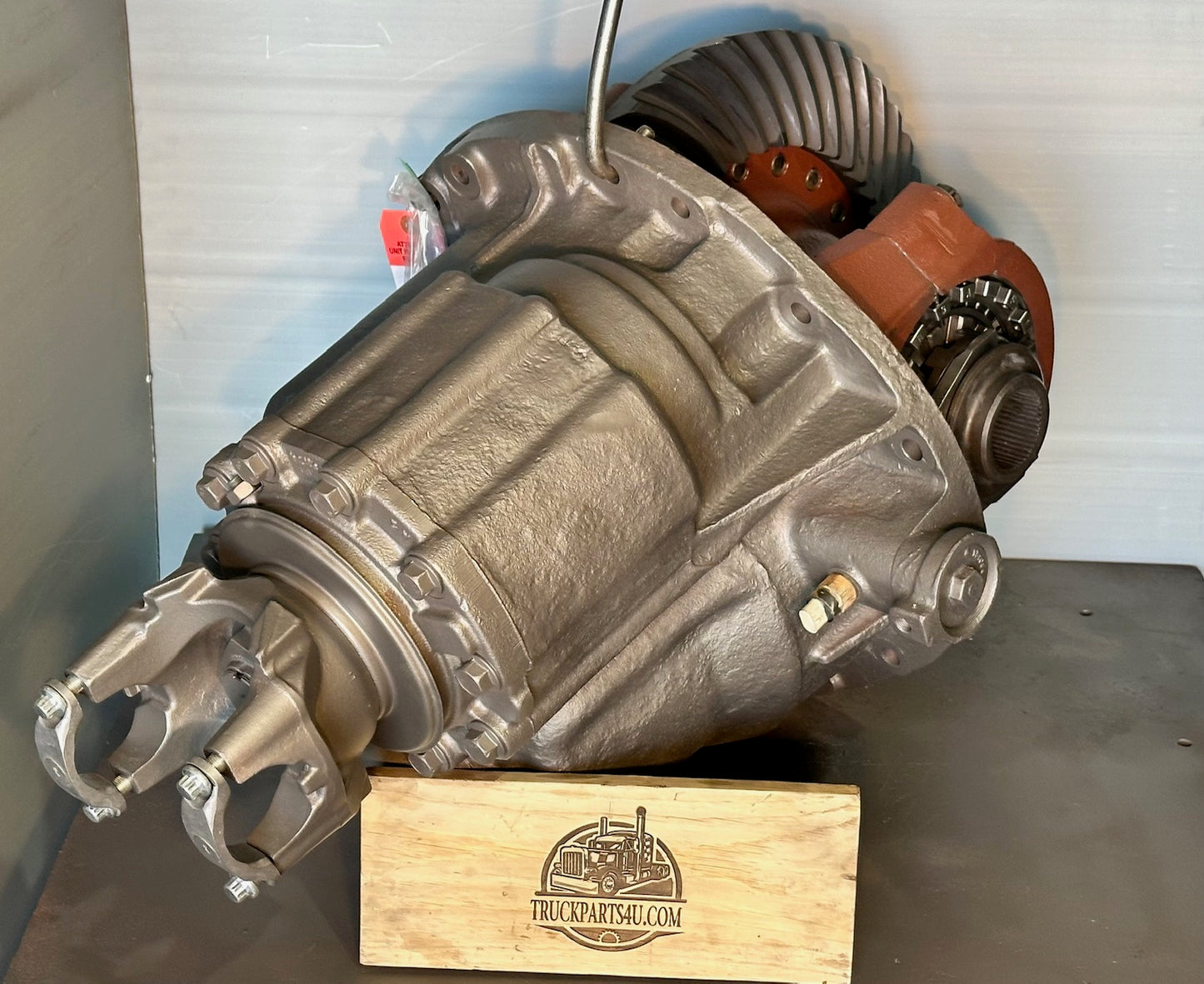 Dana D46-170DP D170D-P differential locker carrier | front bearing retainer and tone ring view