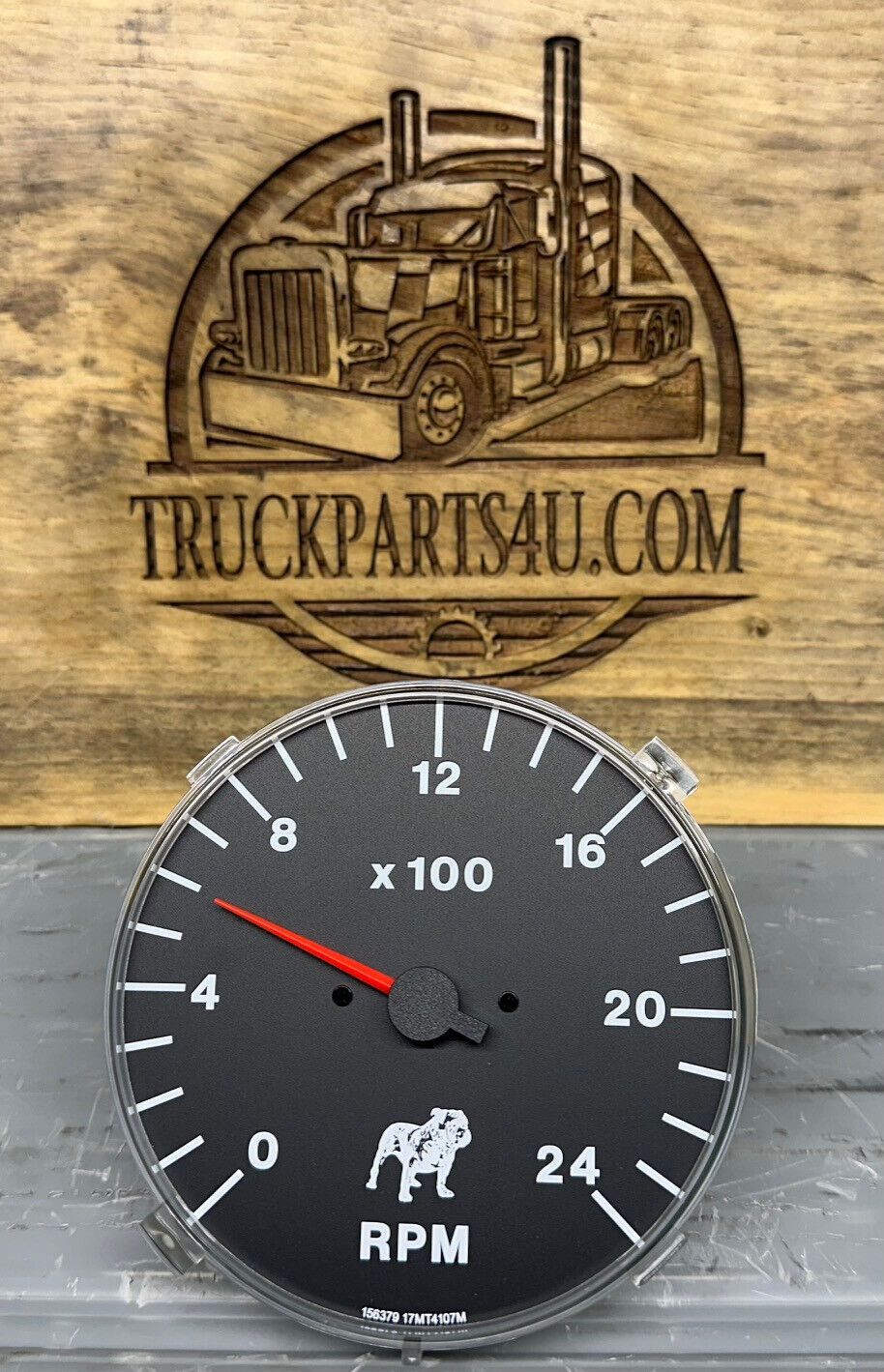  Mack electric tachometer 17MT4107M – OEM 25057931 gauge front view