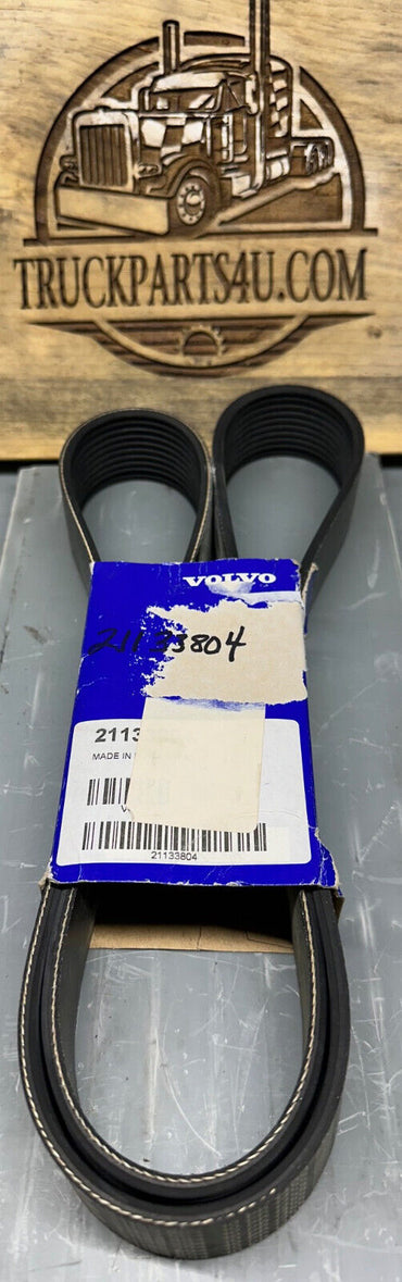  Side angle of 21133804 Volvo 10PK 1400 V-belt – NOS OEM fitment