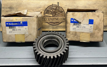 3892D1772 Meritor-Rockwell-AxleTech spur gears for T226 transfer case – new genuine OEM shown with original Rockwell boxes on TruckParts4U.com burnt board