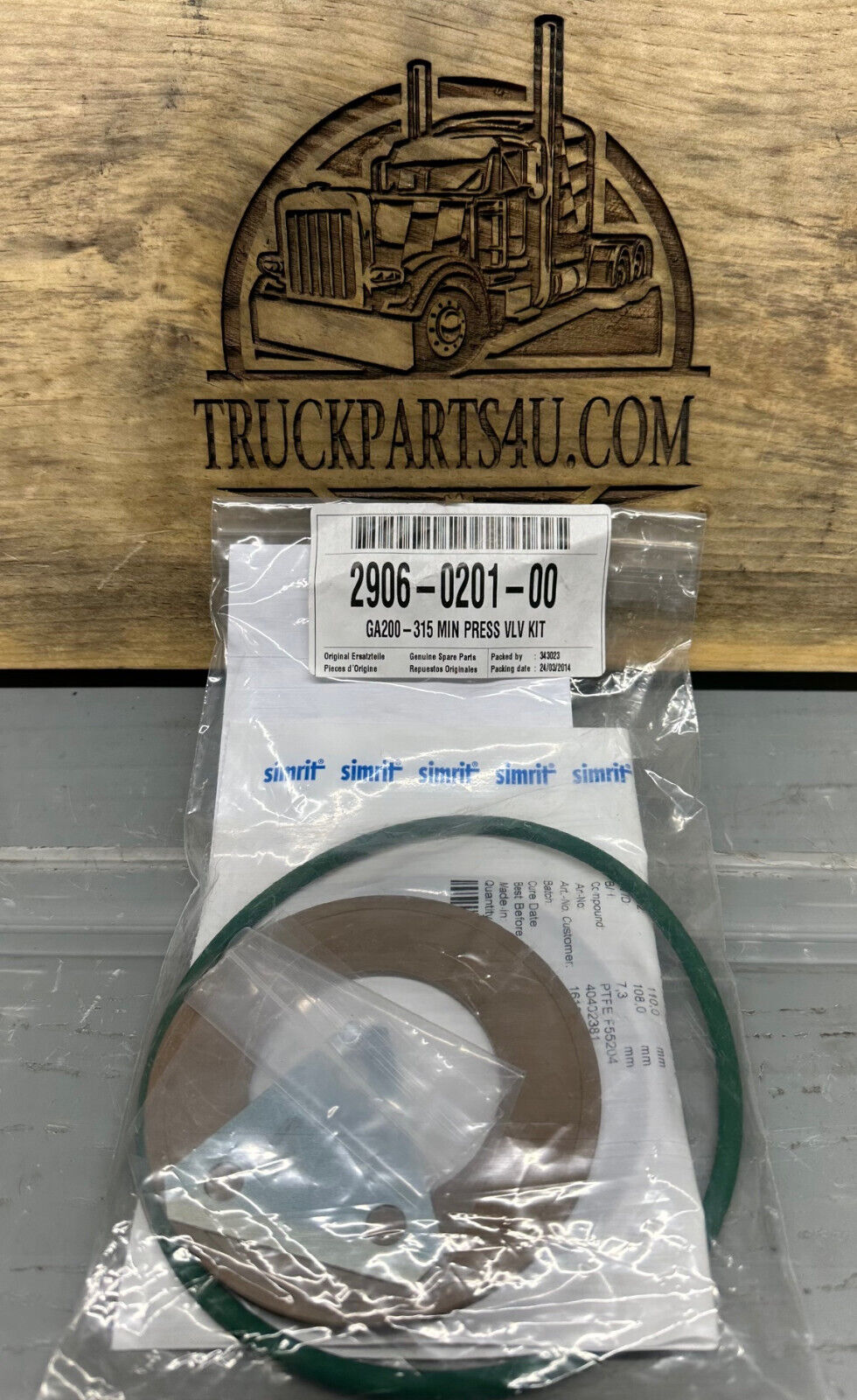 2906-0201-00 ATLAS COPCO, 2906020100, GA200-315 MIN PRESS VLV KIT  *NEW GENUINE