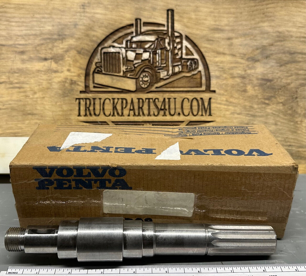 Top view of Volvo Penta 822789 sea water pump shaft – Johnson 01-32020, new genuine NOS