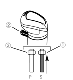 Eaton Fuller A6909 Roadranger shift knob valve operation in High Range. Shows how the black flipper blocks air flow and exhausts pressure out the "E" port when the range lever is up.