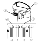 A6913 Roadranger valve operation in High Range with splitter button rearward. Shows air flow through the H/L port into the valve.