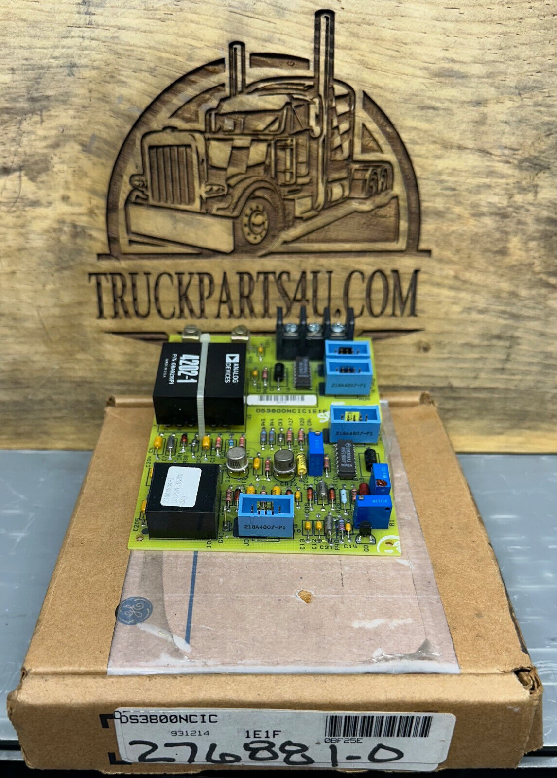 DS3800NCIC-1E1F GE Drive Systems PLC board (alternate 276881-0) in original box – appears new old stock (NOS)
