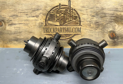 Eaton Detroit Locker 250S-97 for F106 axle, 1.750 inch 34-spline, front three-quarter view of two units