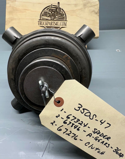 Angled view with ID tag — Detroit Locker 350S-47 No-Spin, 2.310 inch 36-spline