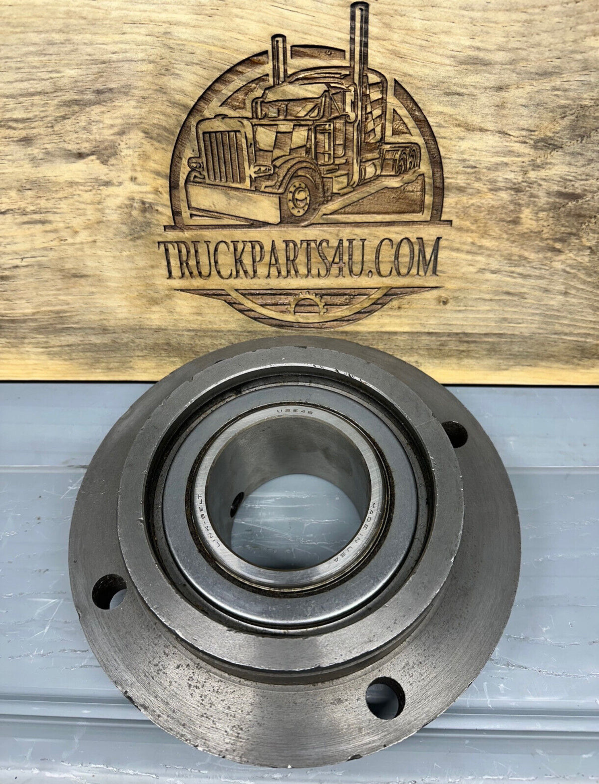 Link-Belt FC2E48 4-bolt flanged cartridge bearing, housing stamped FC2E48, 3 inch shaft – New Surplus DPX