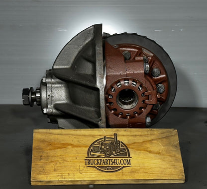 HO52 GM Eaton differential carrier side view – reconditioned – on shop stand – direct fit for 1946–1972 GM 1-ton trucks