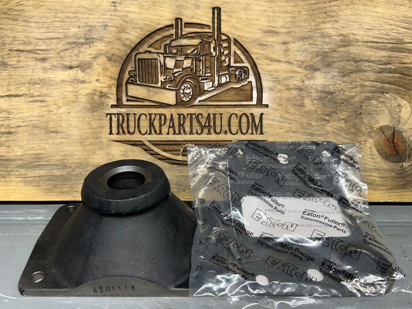 K2363 Eaton Fuller shift tower with included spring, retainer, and gasket — mid-range reverse-stop tower
