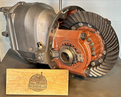 Side profile of Meritor MDL20-145 forward rear tandem differential with full driver controlled lock, remanufactured by DPX