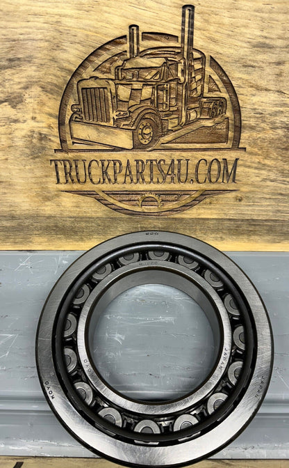 KOYO NJ220 cylindrical roller bearing face view showing rollers and inner race – IHC 3195411R91 cross – New Surplus DPX