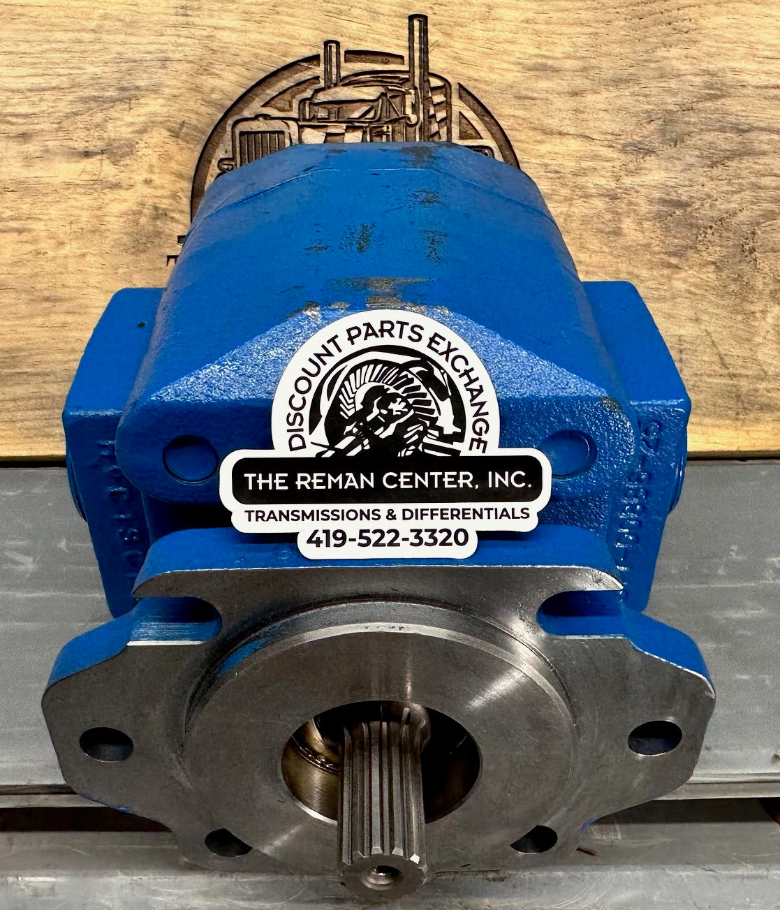 PH803 Galfab Hydraulic Pump – Front View with Shaft and Ports