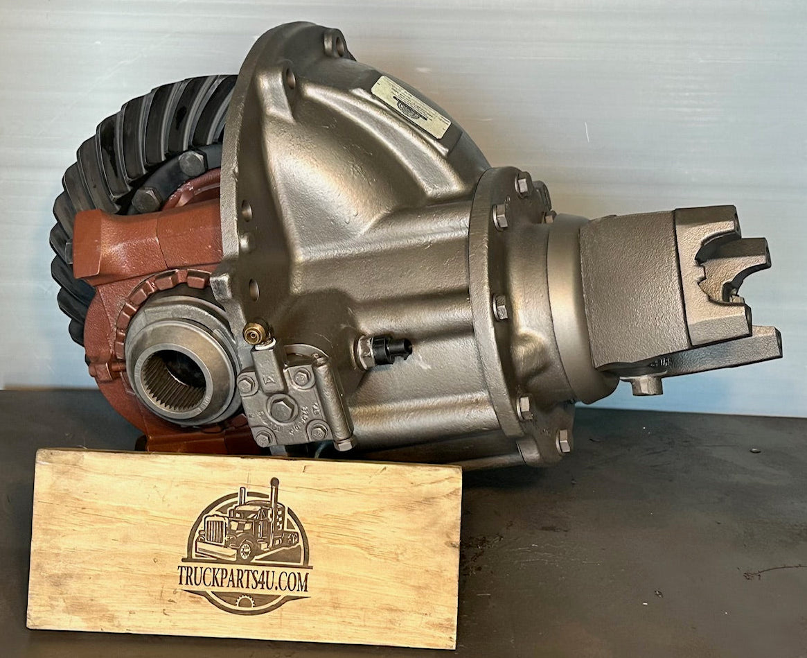 Side view of remanufactured Meritor RRL20-145 rear rear differential with full locker by Discount Parts Exchange
