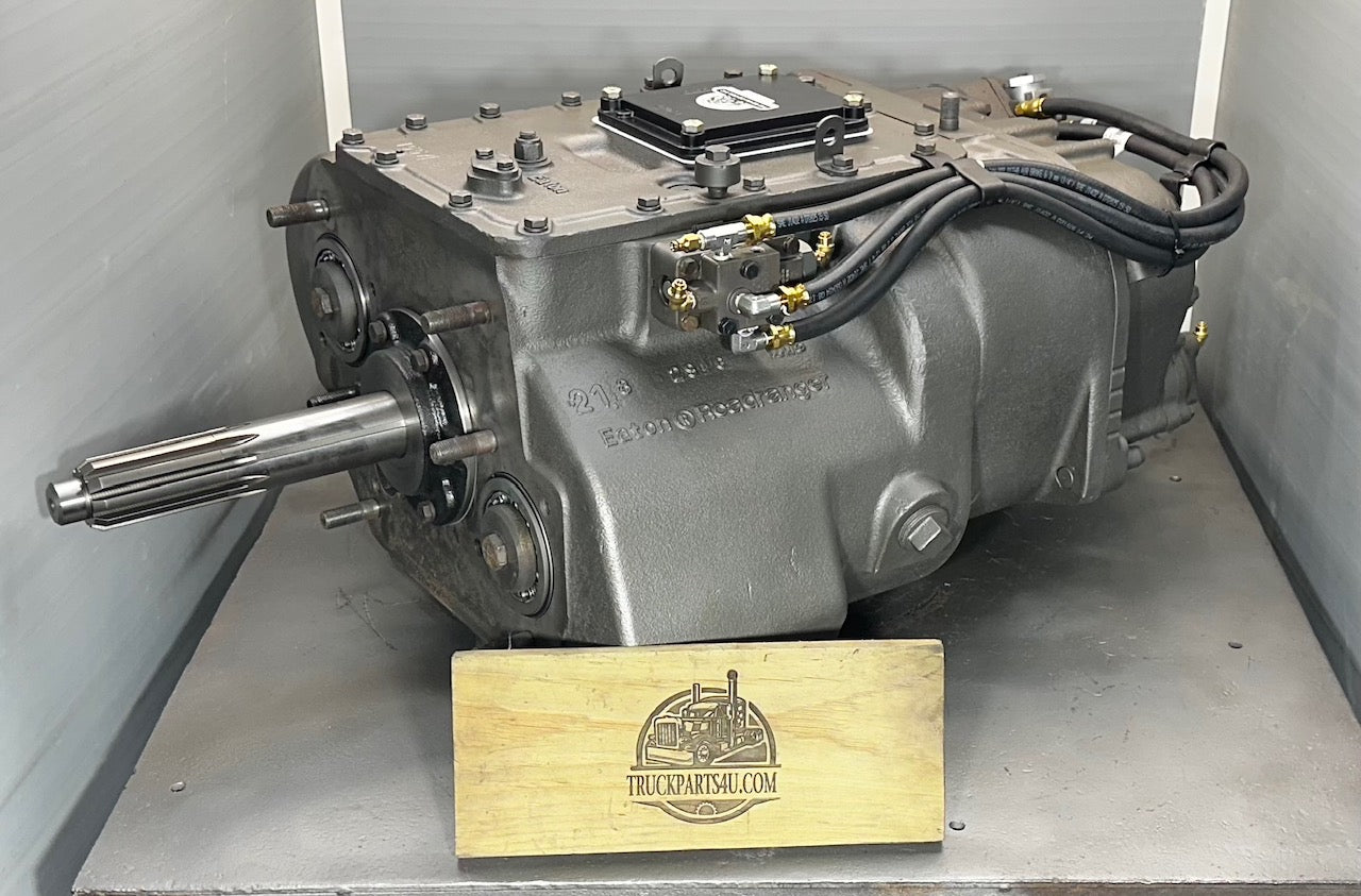 RTLO16713A Remanufactured Eaton Fuller 13-Speed Transmission - Side View featuring A5000 Fuller slave valve air system