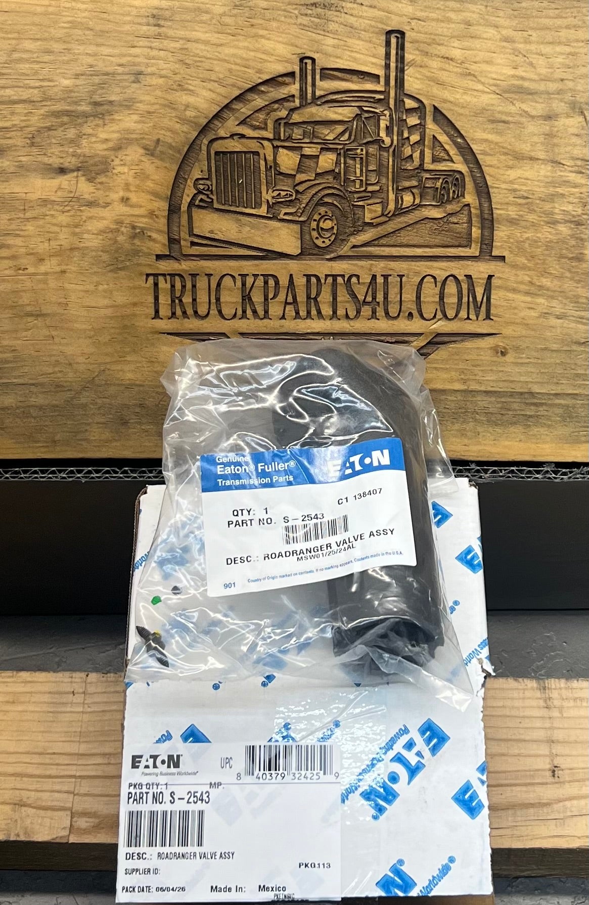 Genuine Eaton Fuller S2543 Roadranger valve assembly in original packaging with labels, new OEM