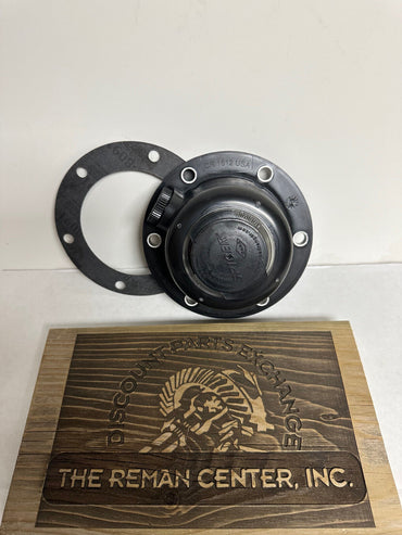 SKF CR1612 hub cap with gasket for 6-bolt steer axle, 4.5" bolt circle, Zytel composite body — new bulk-pack unit shown.