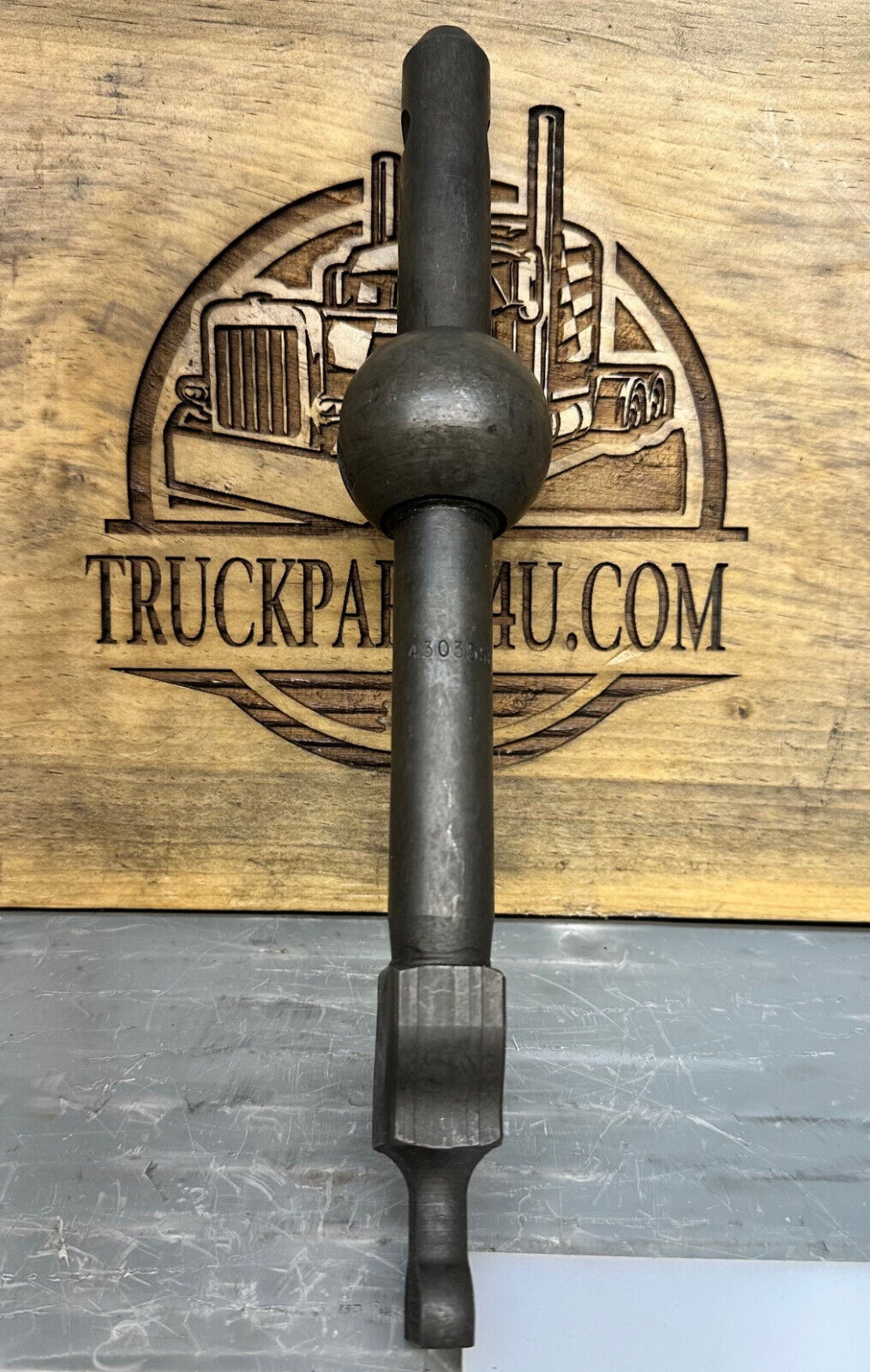 Vertical view of Eaton Fuller 4303556 Super 10 forward housing shift lever, S2283 tall/high, approx 11.250 in OAL, new OEM genuine