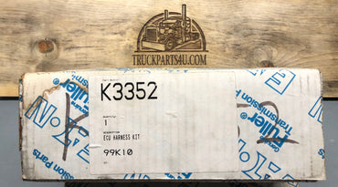 Box label for Eaton Fuller K3352 ECU wiring harness kit showing part number K3352, OEM packaging